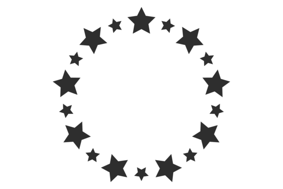 Award Frame: Black Star Border Graphics