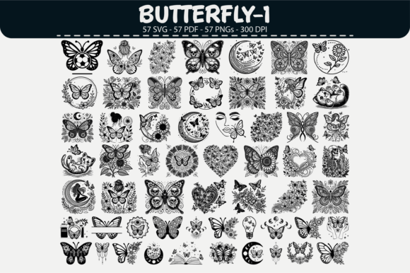 Butterfly Vector Bundle – 57 Designs