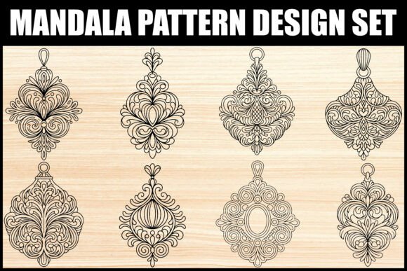 Elegant Mandala Pattern Ornament Set: Graphics & Illustrations for Thoughtful Branding