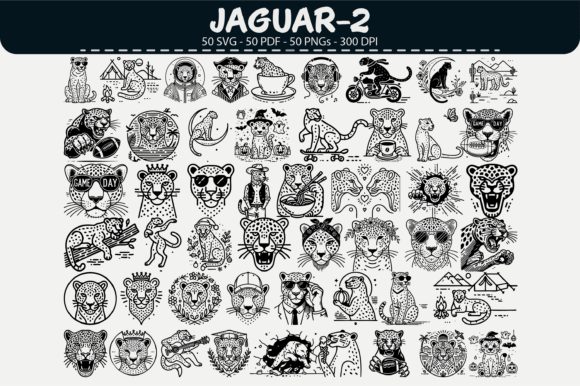Jaguar Vector Clipart – 50 Graphics & Illustrations