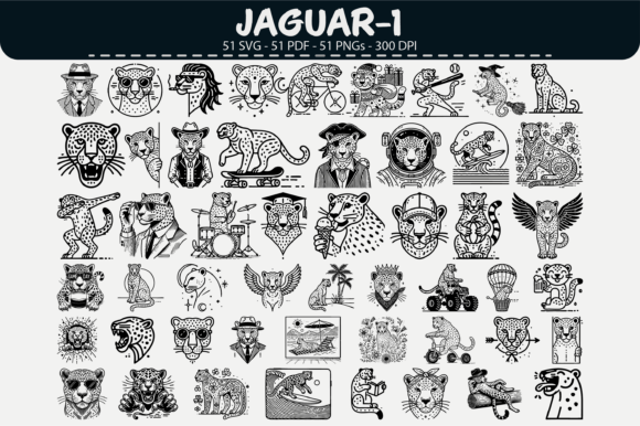 Jaguar Vector Clipart – 51 Graphics & Illustrations
