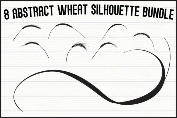 Rustic Wheat Silhouette Designs: Graphics & Illustrations for Authentic Branding
