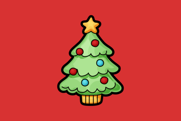 Tree Christmas Illustration Clip Art: Graphics & Illustrations