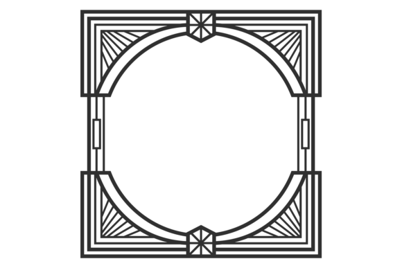 Vintage Frame in Art Deco Style Graphics